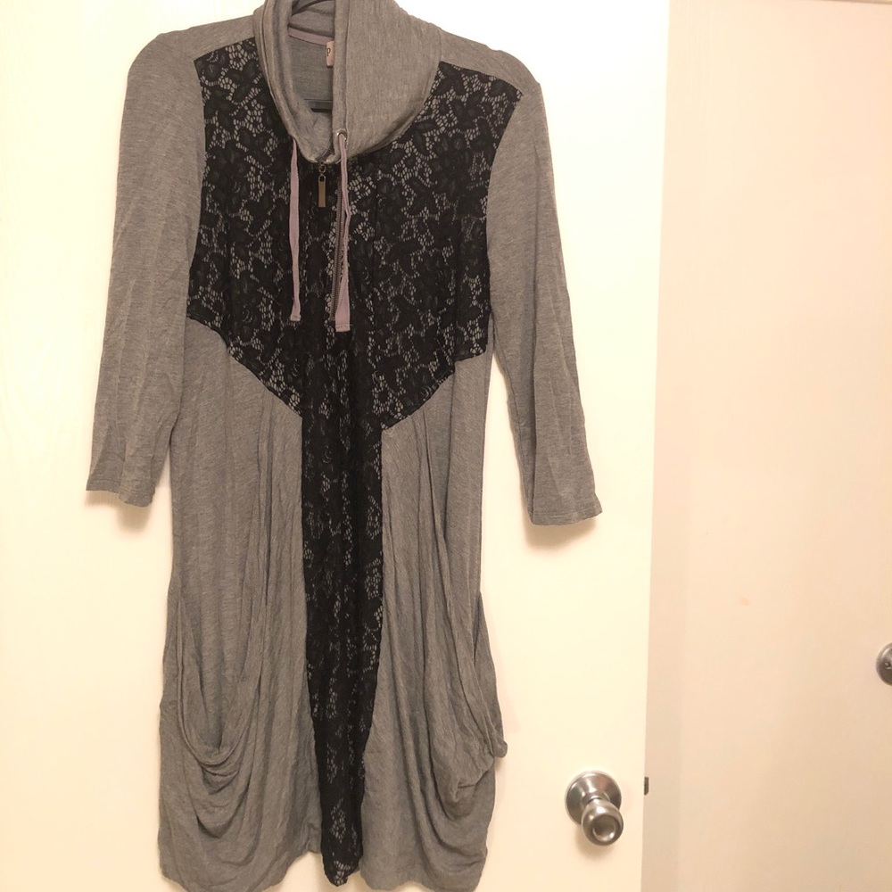 Philosophy grey zipper dress.